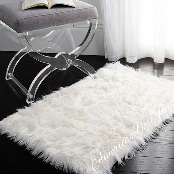AmericasBestFur Other White Shag Faux Fur Area Rug 3x5 Poshmark